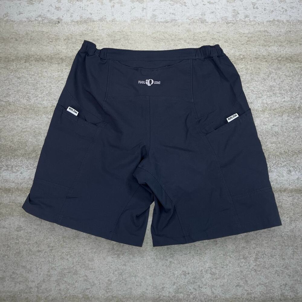 Vintage Y2K Pearl Izumi Biker Shorts 40x10 Loose Fit Jet Black Elastic Waist